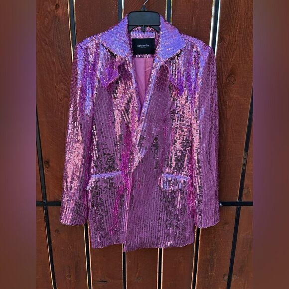 Retrofete Jackets & Blazers - Retrofete Blazer Jacket pink Size small NEW